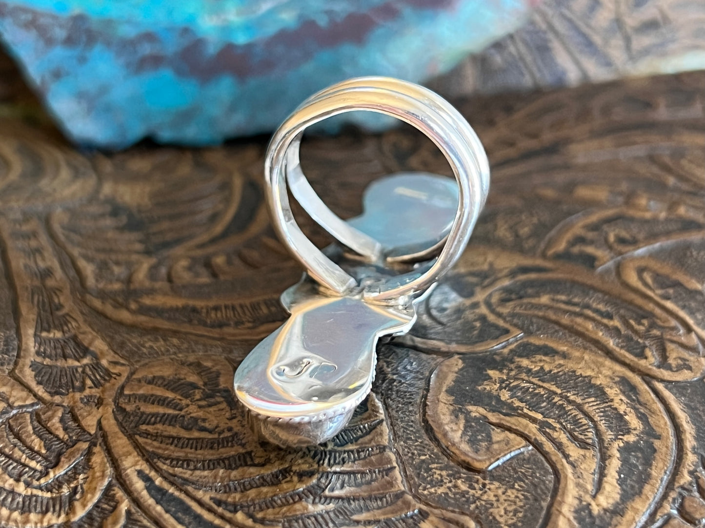 Three Stone Turquoise Ring