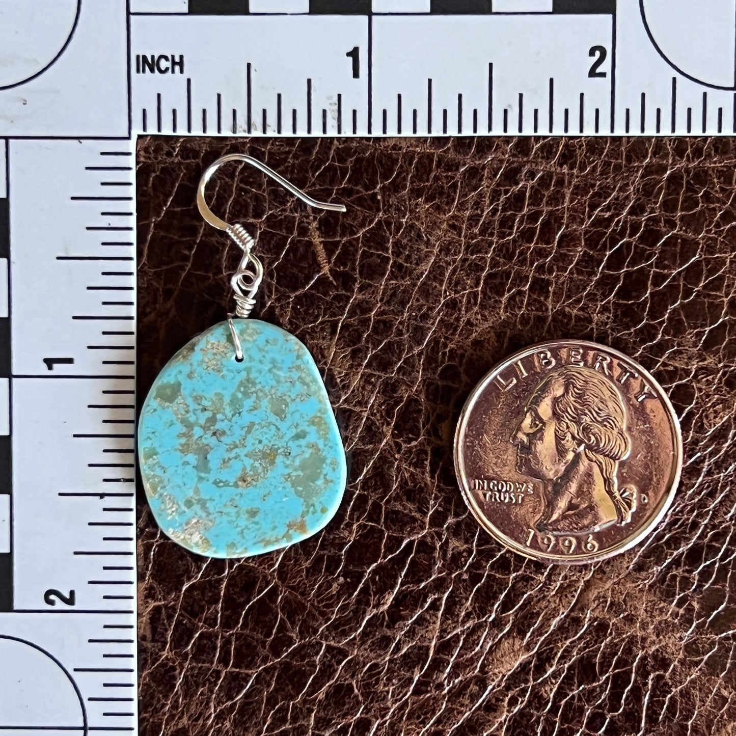 Turquoise Slab Earrings
