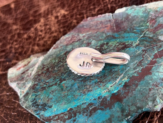 Royston Round Turquoise Sterling Hat Token