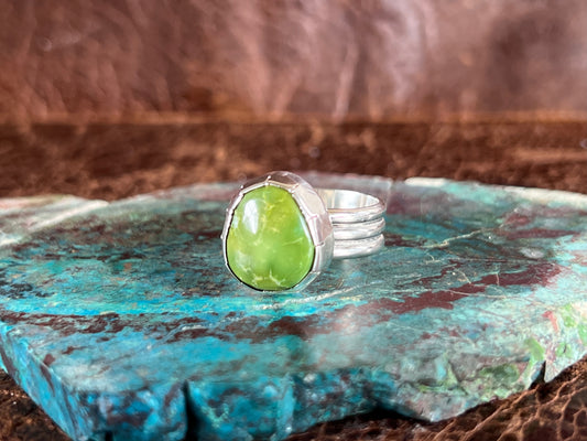 Emerald Valley Turquoise 3 Row Ring