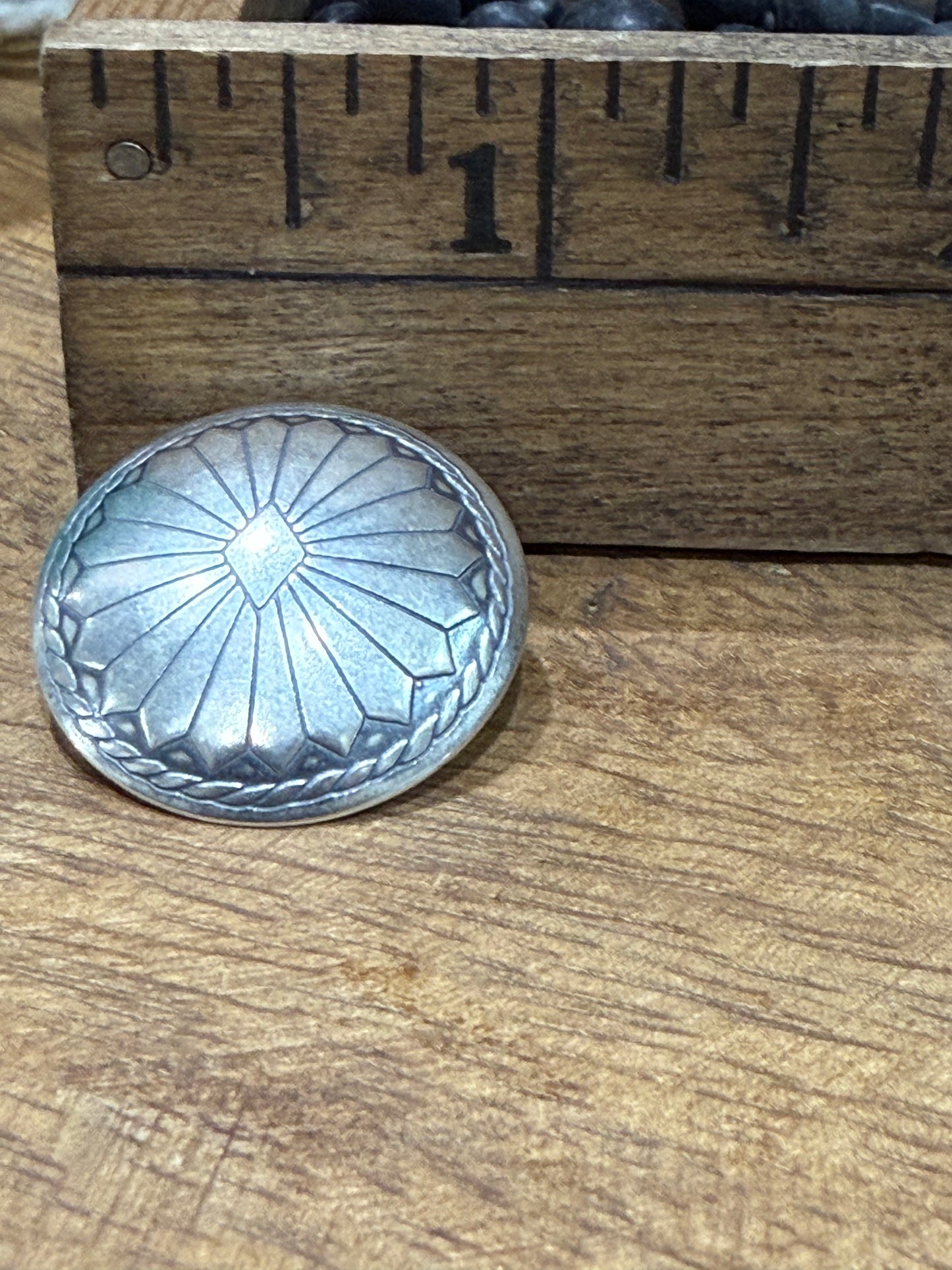 Sterling Silver Stamped Concho Earrings