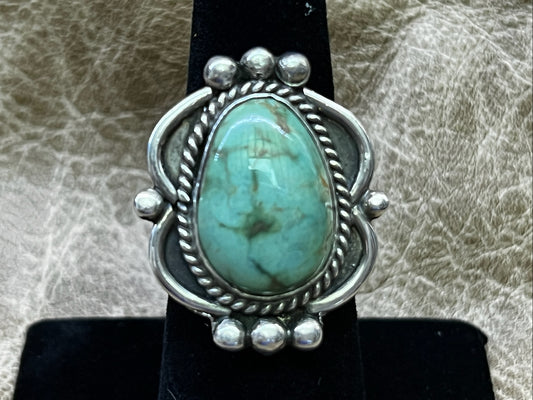 Vintage Green Turquoise Ring