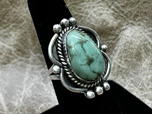 Vintage Green Turquoise Ring