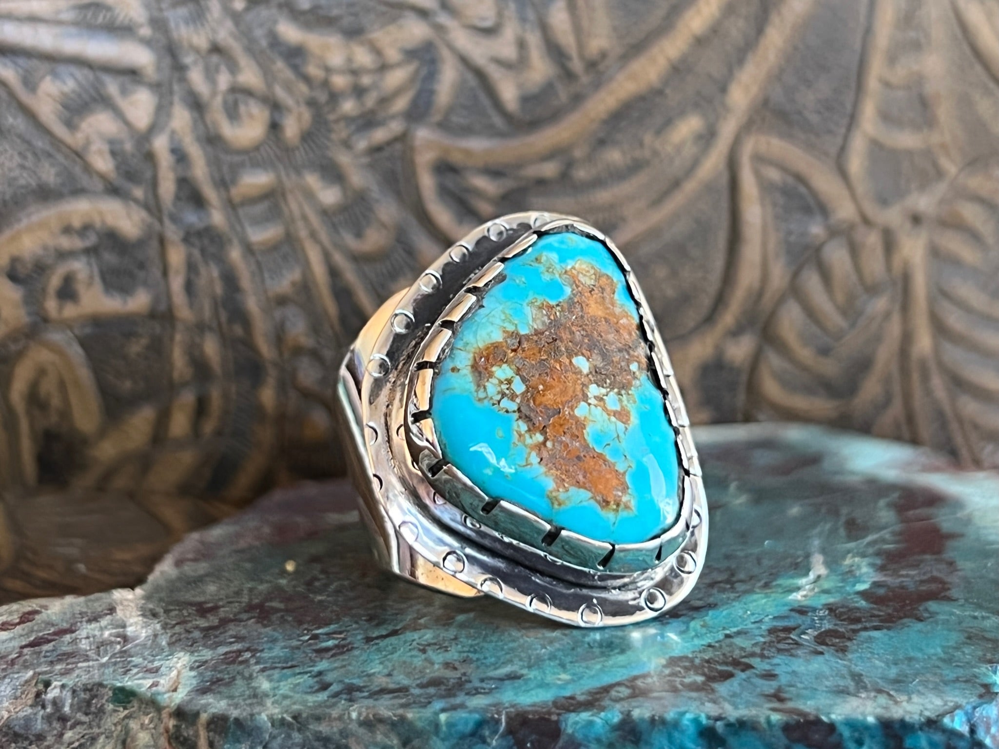 Freeform Triangle Turquoise Ring – Fresh Fire Trading