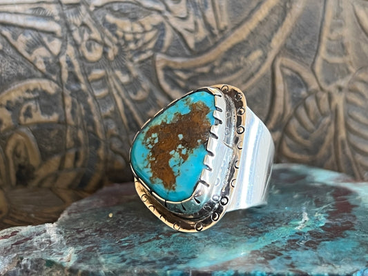 Freeform Triangle Turquoise Ring