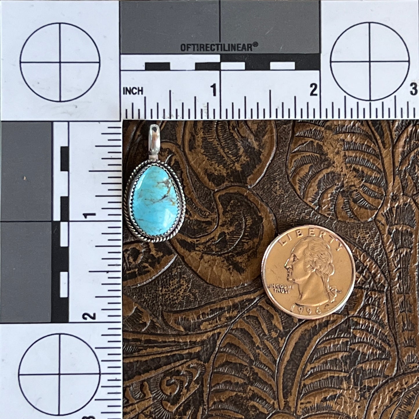 Blue Teardrop Turquoise Pendant