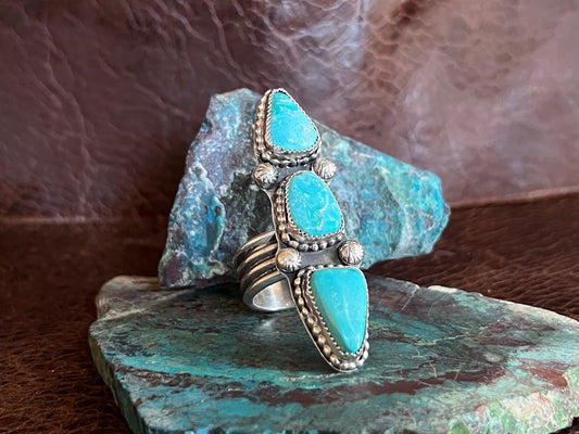 Turquoise Three Stone Ring