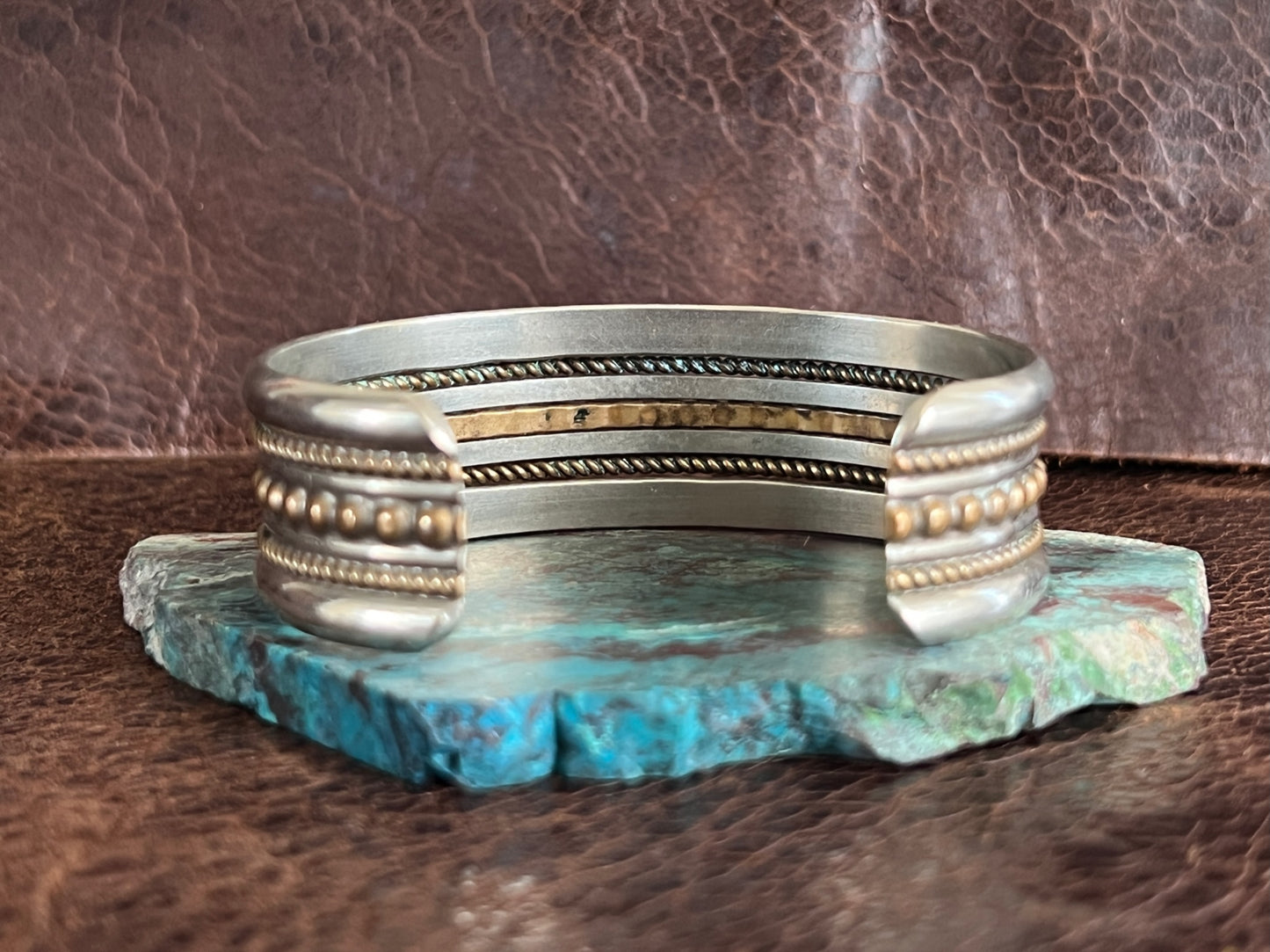 Vintage Sterling 7 Row Cuff Bracelet