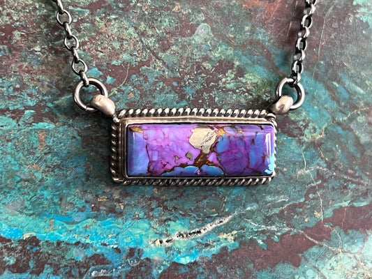 Purple Mojave' Bar Necklace