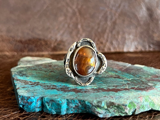 Vintage Mexican Fire Agate Ring