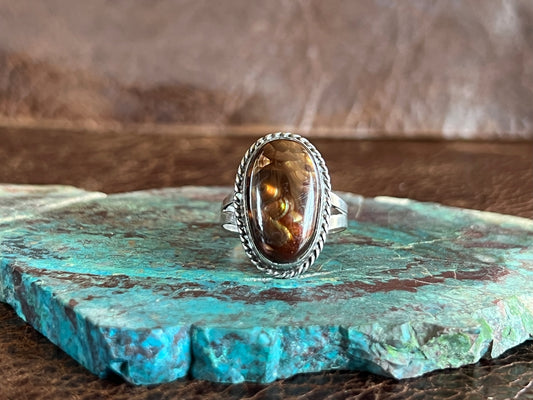 Vintage Mexican Fire Agate Ring
