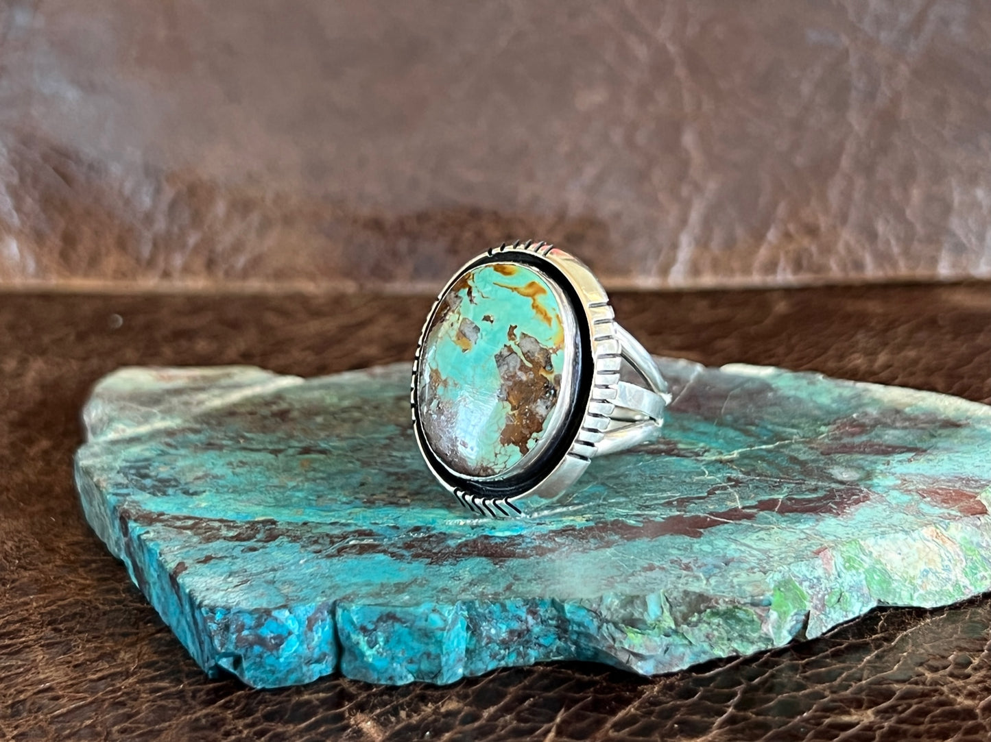 Vintage Green Turquoise Ring