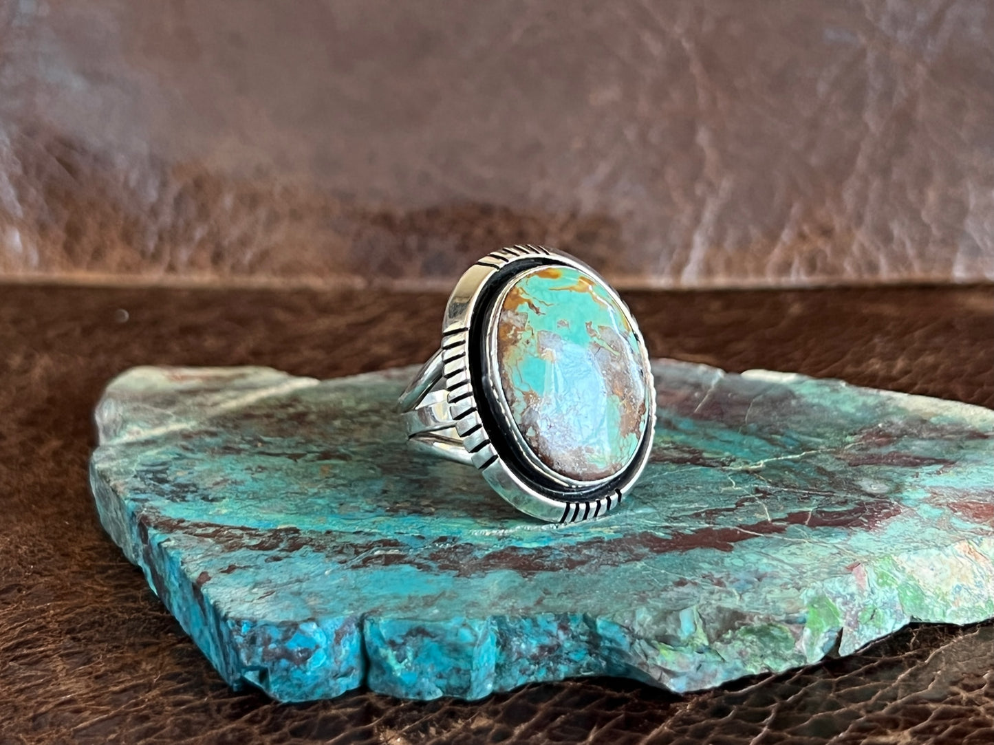 Vintage Green Turquoise Ring