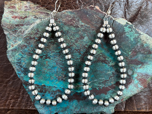 Sterling Silver Oxy Bead Earrings