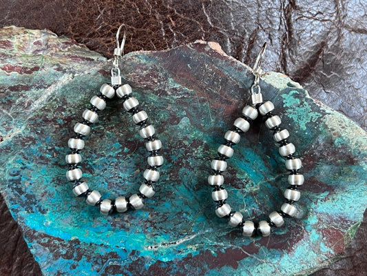 Sterling Silver Oxy Bead Earrings