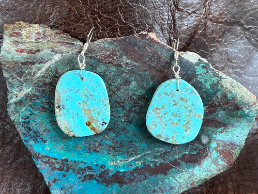 Turquoise Slab Earrings