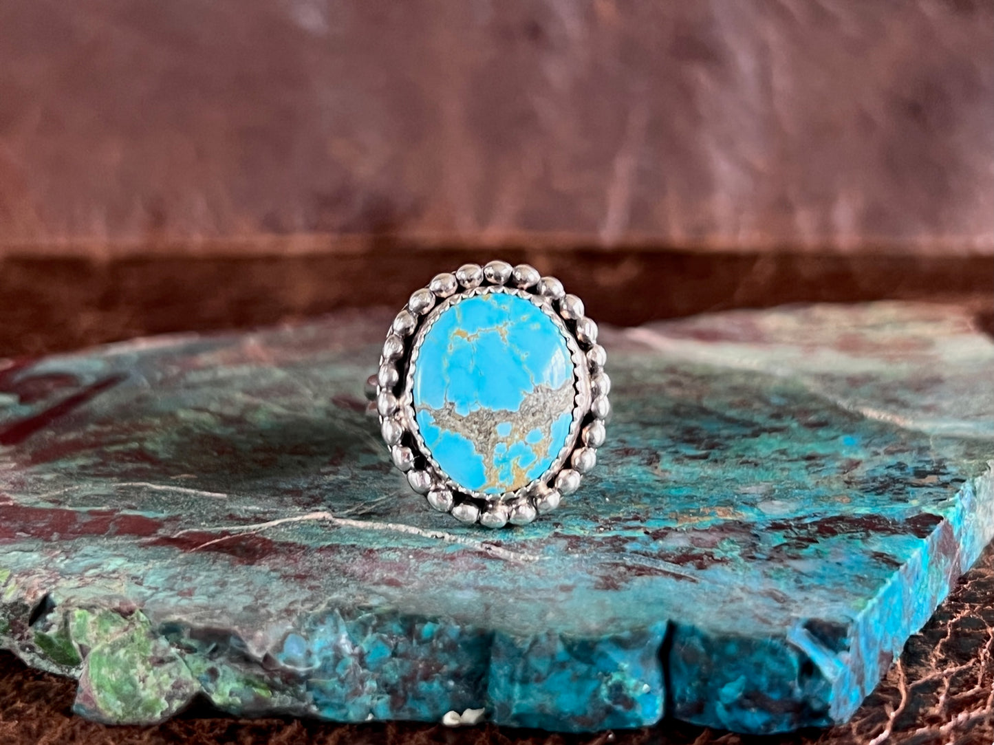 Commissioned Pilot Mountain Turquoise Ring