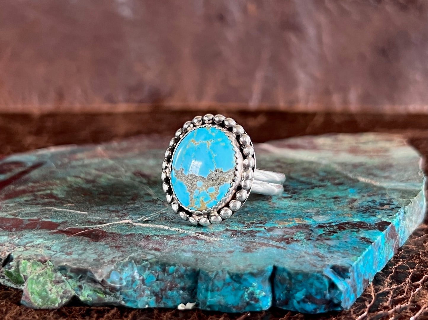 Commissioned Pilot Mountain Turquoise Ring