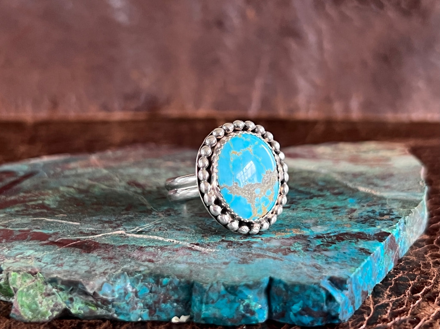 Commissioned Pilot Mountain Turquoise Ring