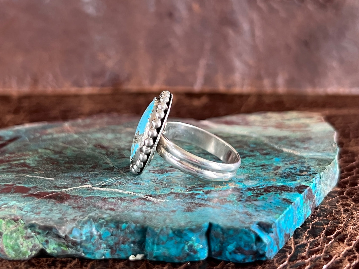 Commissioned Pilot Mountain Turquoise Ring