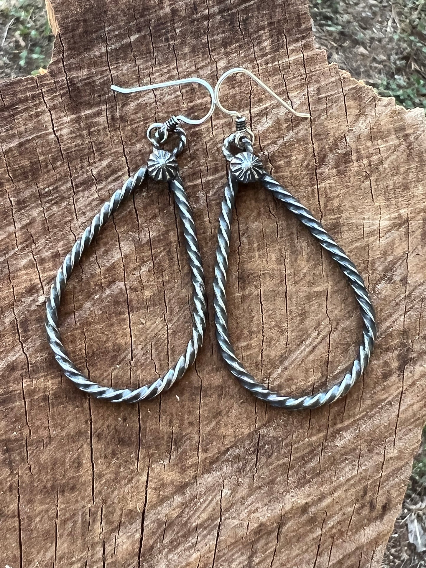Sterling Twist Rope Earrings